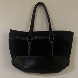 Elegant Black Tote Bag - Preloved